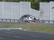 Un hombre muere después de chocar contra una barrera de sonido de concreto en la Interestatal 84 en West Hartford