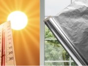 Expertos recomiendan usar papel de aluminio sobre las ventanas para ayudar a mantener las casas frescas.