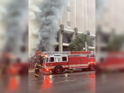 Incendio en el edificio de Frontier en Trumbull Street, Hartford incendio Hartford