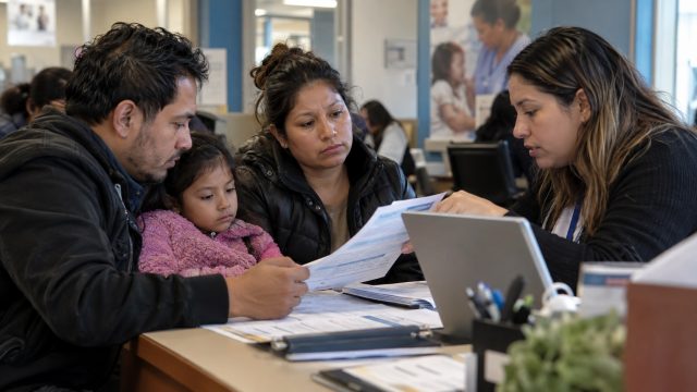 Family Enrollment Meeting in a Clinic Office