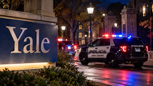 Yale Campus Police at Night